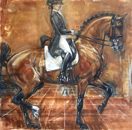 Rosemary Parcell nz horse art, oil on canvas
